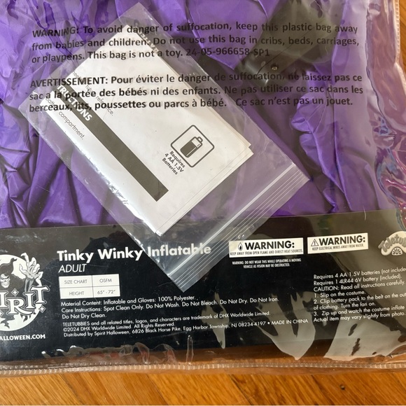 Tinky Winky Teletubbies Inflatable Costume - Picture 5 of 7